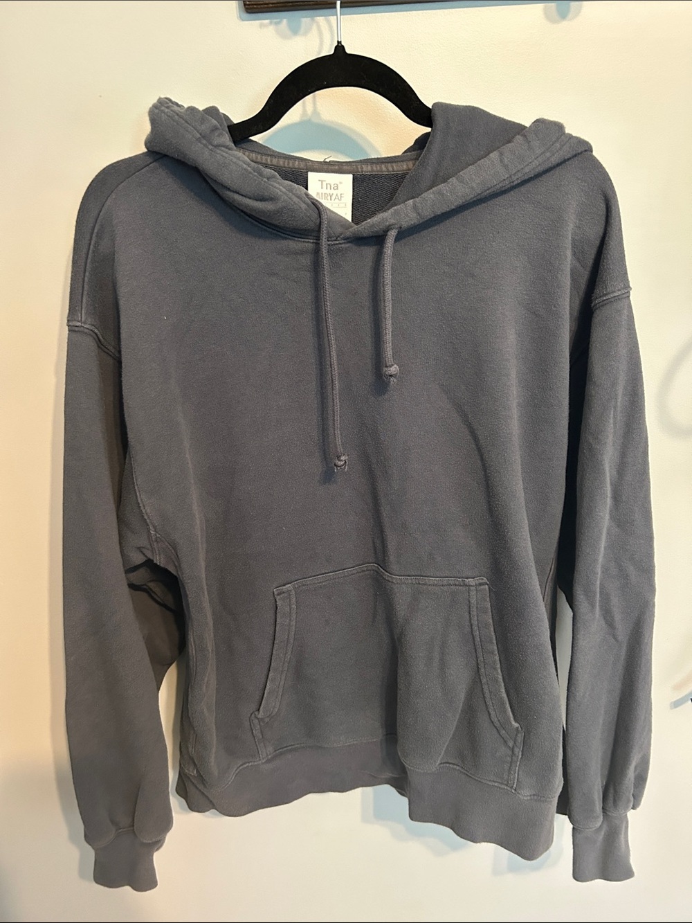 TNA Washed Slate Gray/ Faded blue Pullover Hoodie